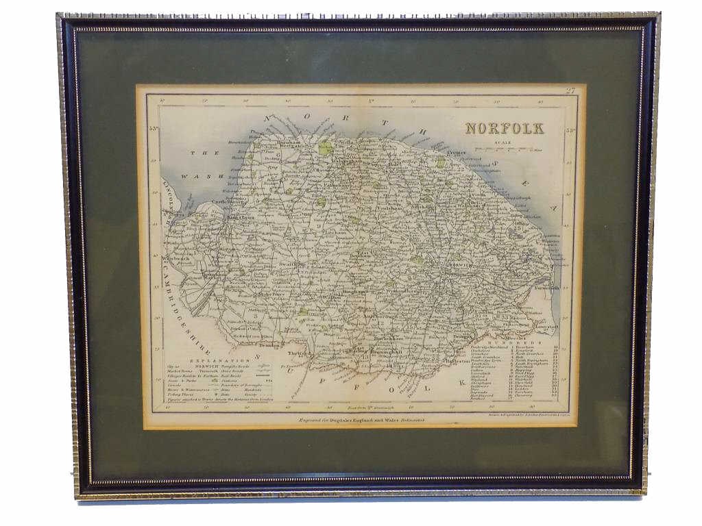 1830 NORFOLK COUNTY ENGLAND MAP (1 of 3)