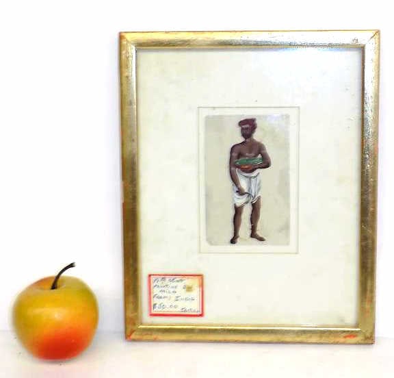 19TH CENTURY INDIAN MAN MICA PAINTING (1 of 3)