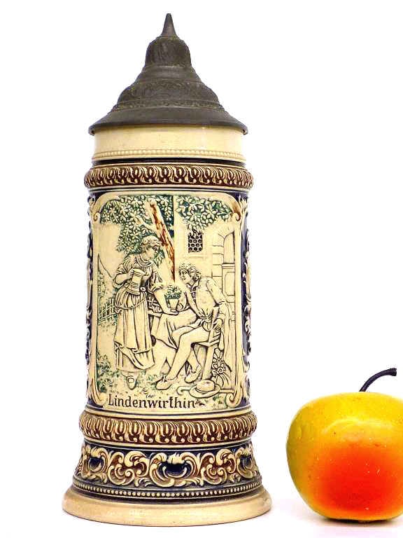ANTIQUE GERMAN SAYING BEER STEIN (1 of 4)