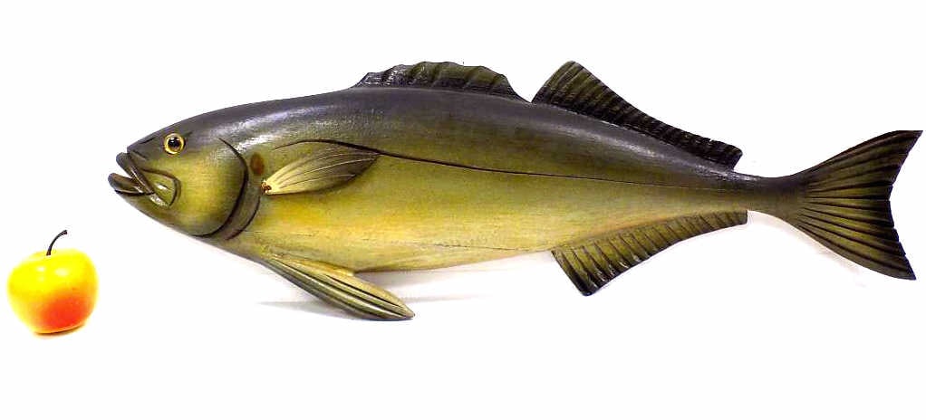 BIG AMERICAN FOLK ART WOODEN TUNA FISH (1 of 3)