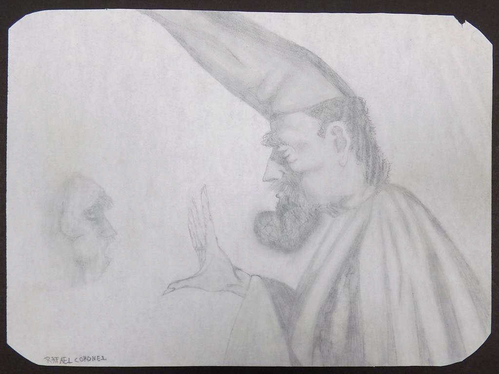 RAFAEL CORONEL - FIGURES GRAPHITE DRAWING (1 of 3)