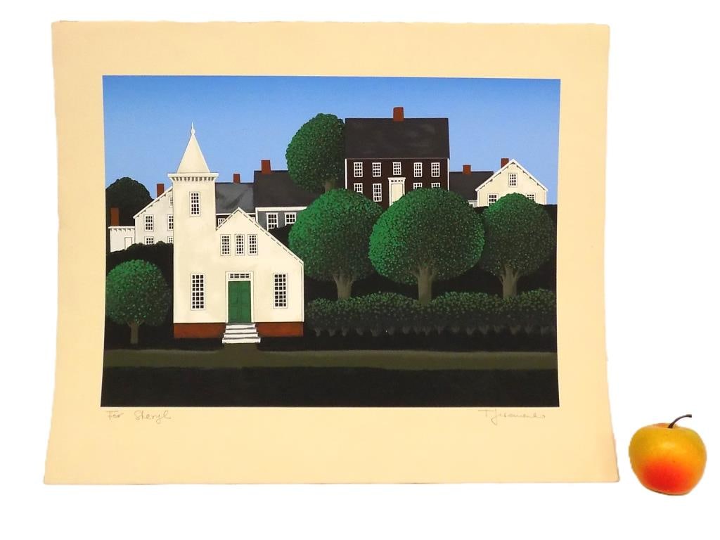 THEODORE TED JEREMENKO - TOWN HOMES SERIGRAPH (1 of 4)