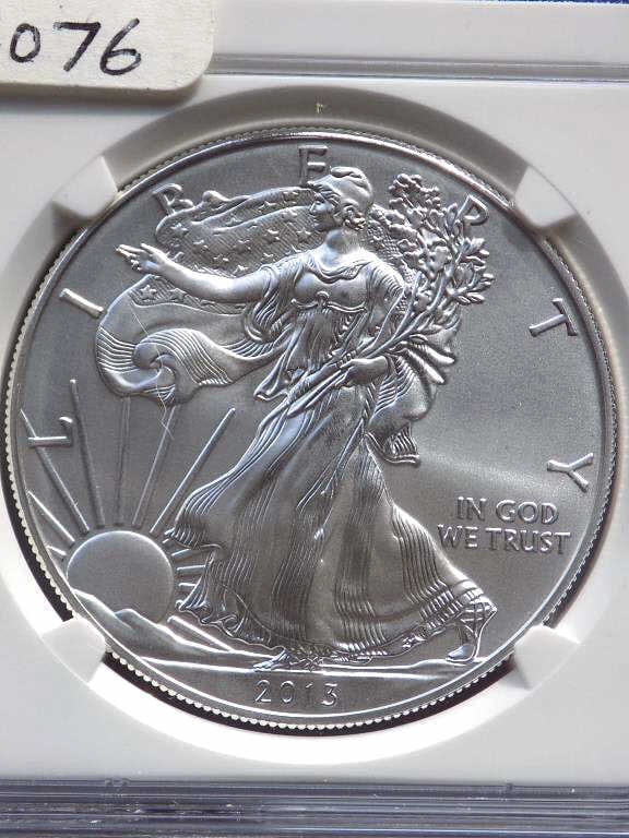 US MINT 2013 W EARLY RELEASE SILVER EAGLE NGC MS70 - 2