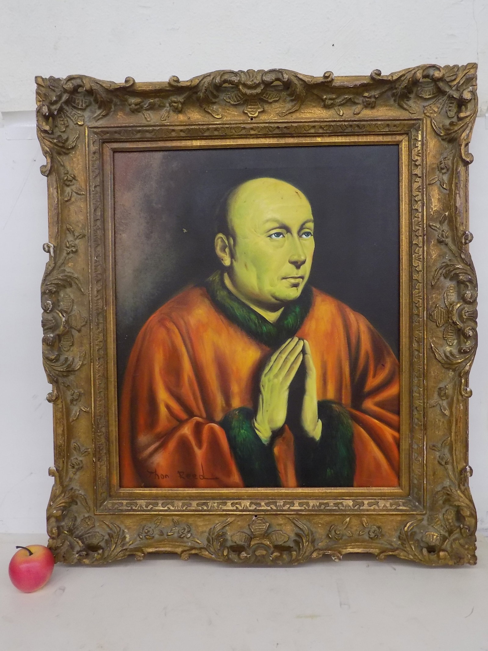THON REED - RELIGIOUS PRAYING MONK PAINTING (1 of 5)
