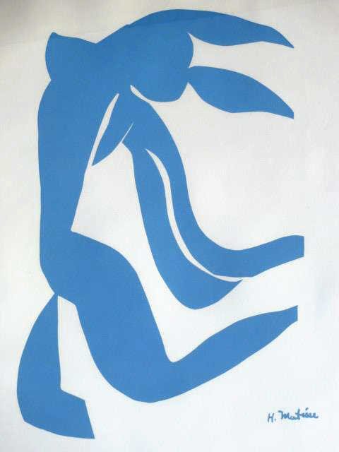 MATISSE - BLUE NUDE #4 SERIGRAPH: Henri Matisse - French 1869-1954 - Vintage Serigraph Blue Nude #4 , signed in plate. H 24" x L 20".