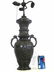 CHINESE QING DYNASTY BRONZE PHOENIX VASE LAMP - 3