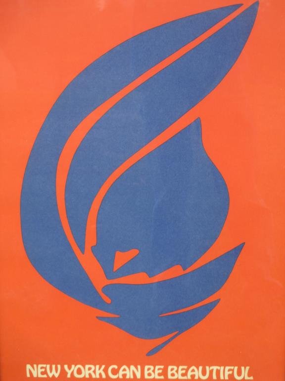 YOUNGERMAN - BEAUTIFUL NEW YORK POSTER: Jack Youngerman - American 1926 - " New York Can Be Beautiful " signed artist proof lithograph poster . Inscribed For Jessie with Love Jack Youngerman (19) 72 lower margin. Kulick label verso. 21" x 3