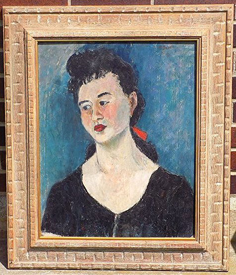 MOSES SOYER - EXPRESSIONIST LADY PORTRAIT PAINTING (1 of 6)