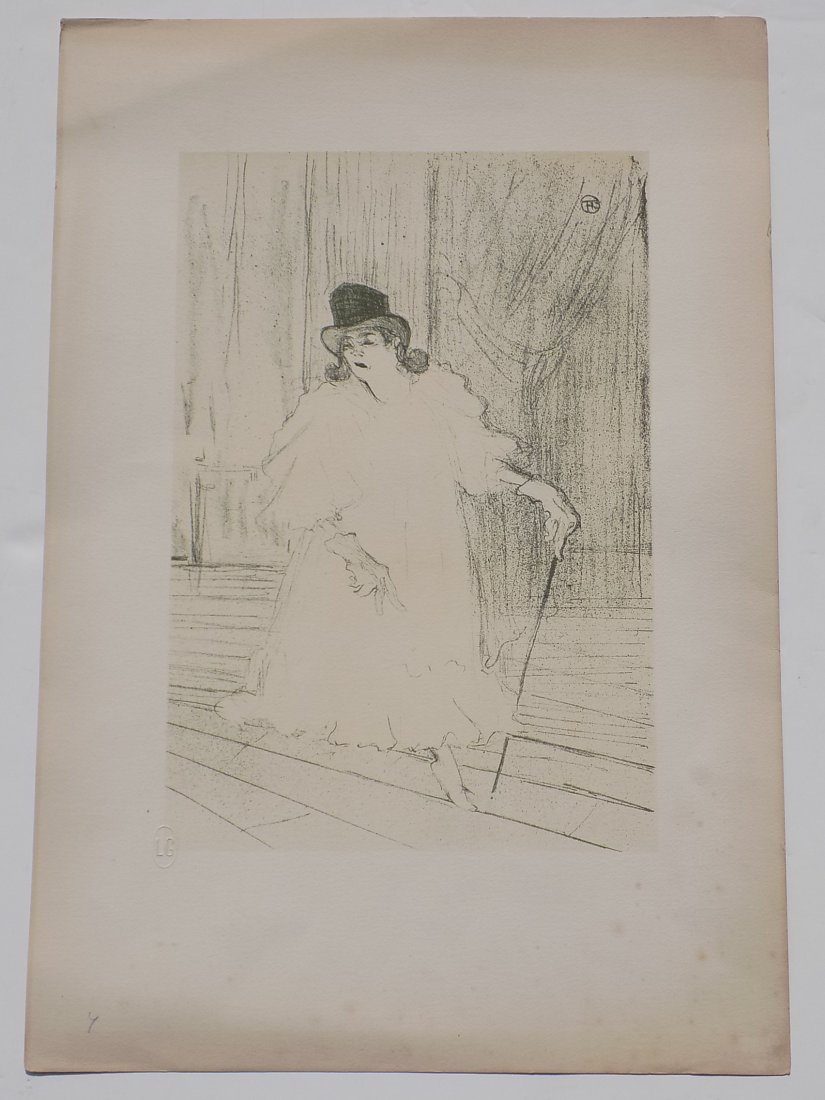 LAUTREC - SHOW GIRL STONE LITHOGRAPH (1 of 4)