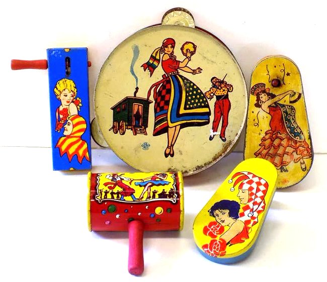 KIRCHHOF TIN TOY PARTY LOT Antique Kirchhof Life of the (1 of 2)
