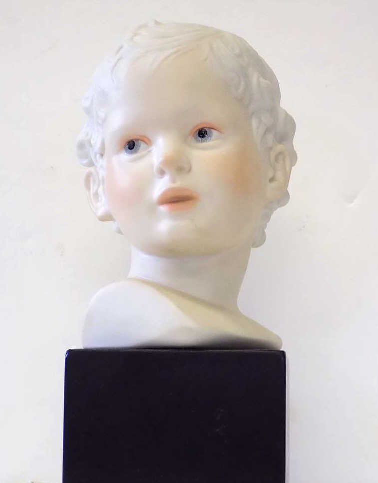 CYBUS SIGNED PORCELAIN BOY BUST Cybus signed porcelain (1 of 4)