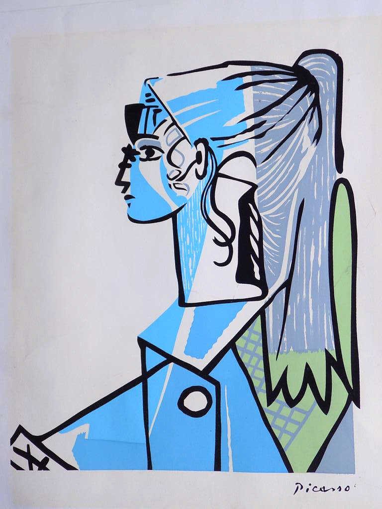 PICASSO - SYLVETTE SILK SCREEN Pablo Picasso - Spanish (1 of 1)