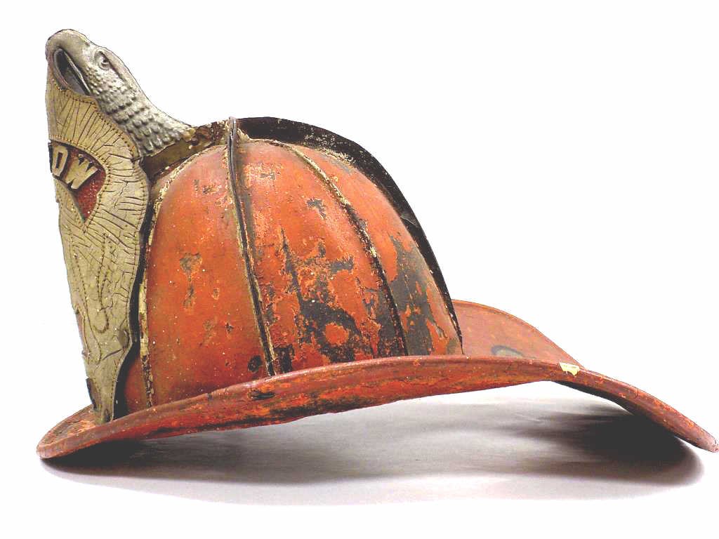 ANTIQUE CAIRNS LEATHER EAGLE FIREMANS HELMET Rare (1 of 6)