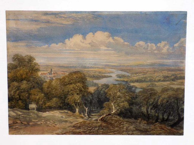 DAVID COX JUNIOR - RIVER LANDSCAPE WATERCOLOR David Cox (1 of 5)