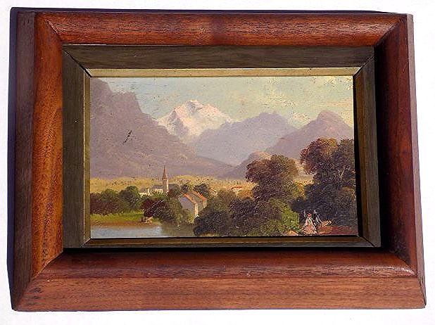 19TH CENTURY TOWN LANDSCAPE PAINTING (1 of 4)