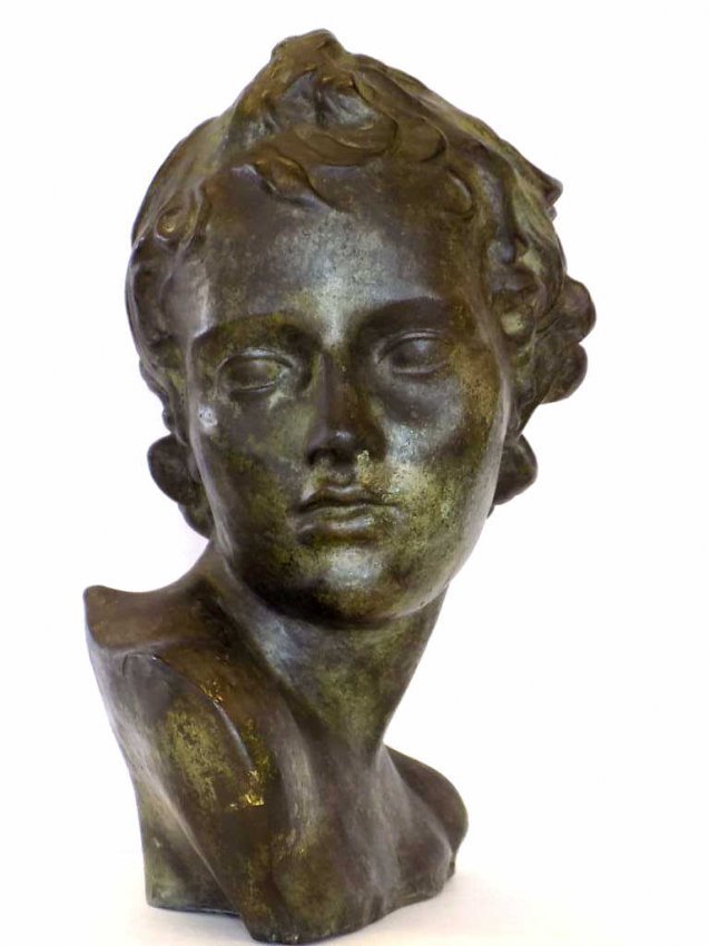 AMPHORA - CLASSICAL BRONZED MALE BUST (1 of 3)
