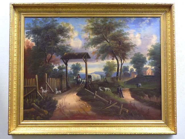 19TH CENTURY HUDSON VALLEY FOLK ART LUMINIST PAINTING (1 of 6)