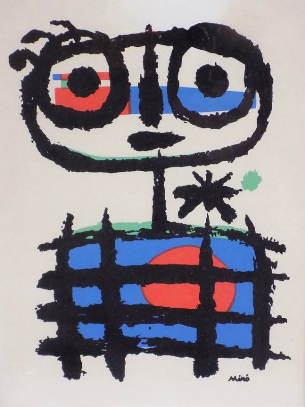 JOAN MIRO FIGURE LITHOGRAPH (1 of 2)