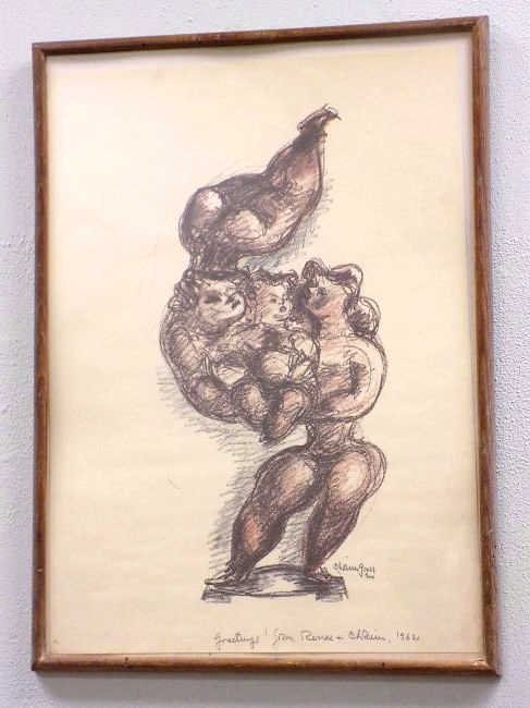 CHAIM GROSS SIGNED FIGURES LITHOGRAPH Chaim Gross (1 of 3)