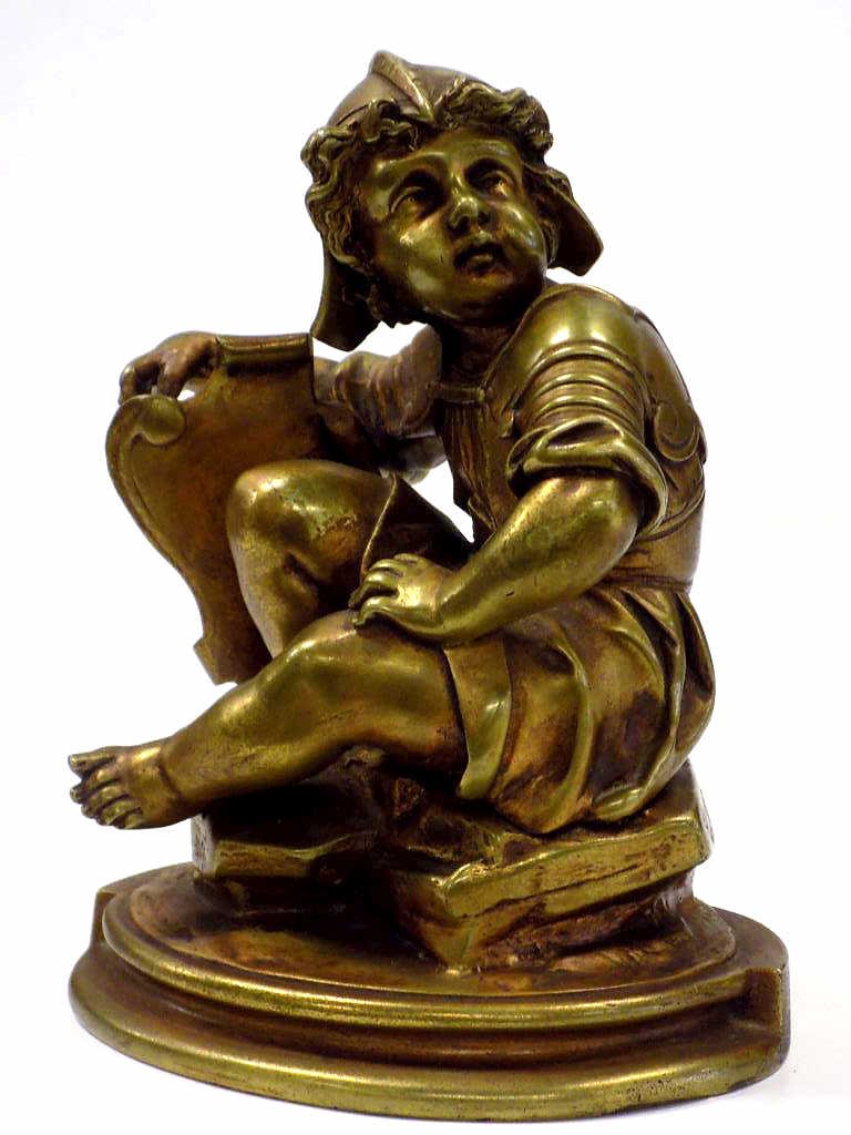 CLODION - FRENCH GILT BRONZE GLADIATOR Claude Michel (1 of 5)