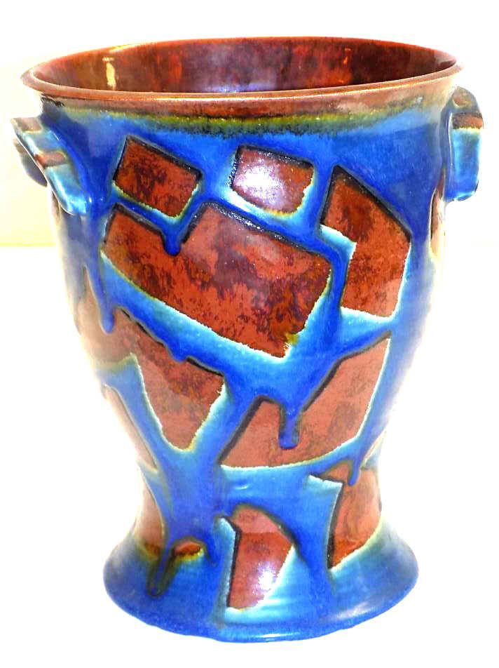 MODERN ART DRIP GLAZE POTTERY VESSEL Modern Art drip (1 of 4)