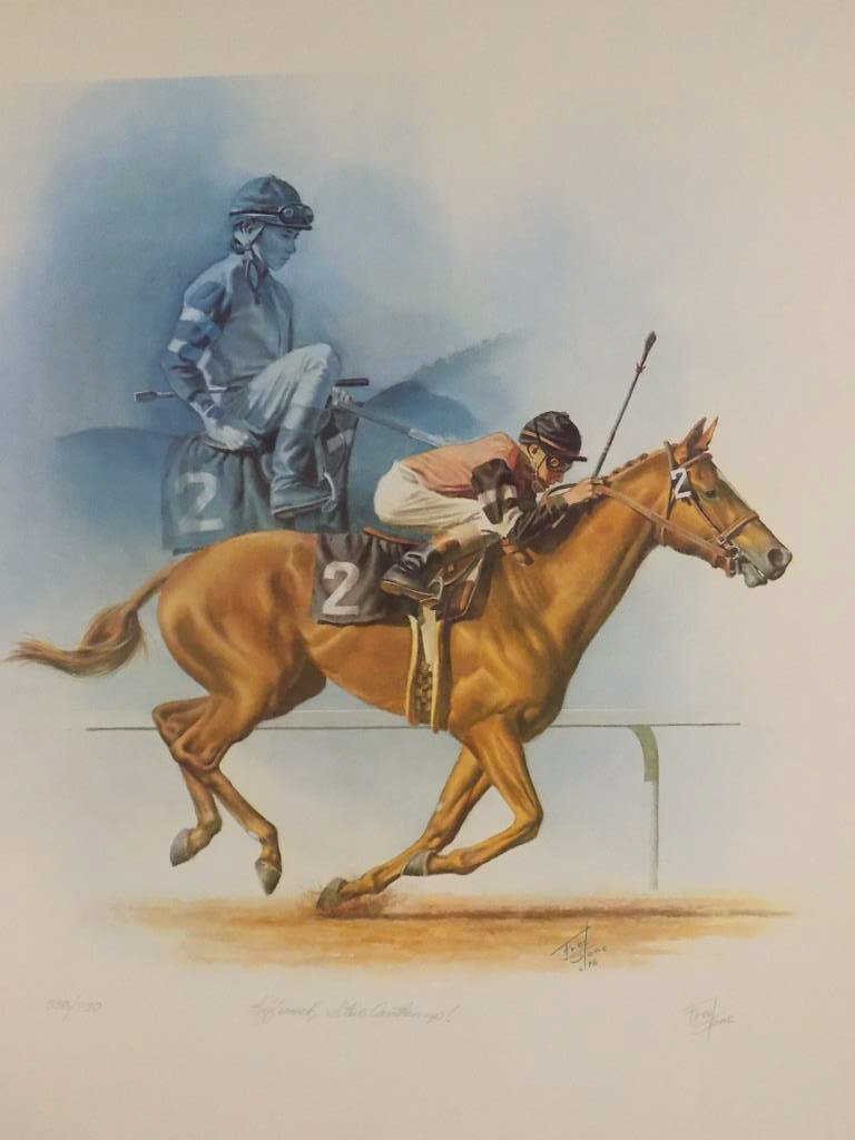 FRED STONE - SIGNED JOCKEY & HORSE LITHOGRAPH Fred (1 of 4)