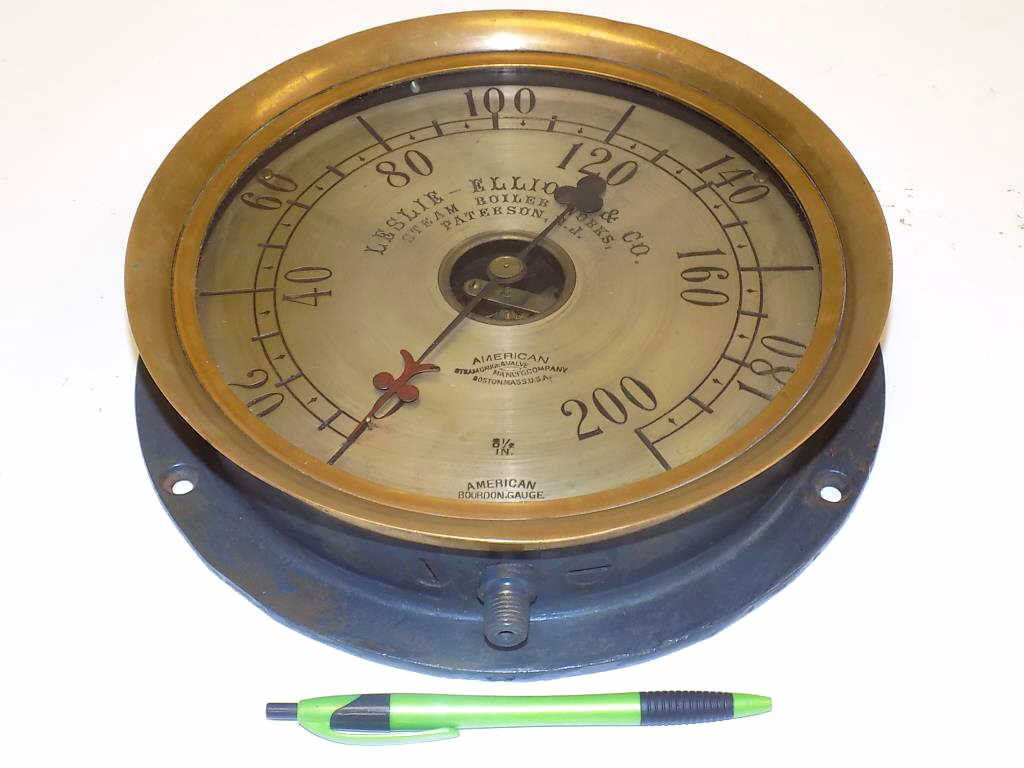 LESLIE ELLIOT & COMPANY STEAM BOILER GAUGE Leslie (1 of 5)