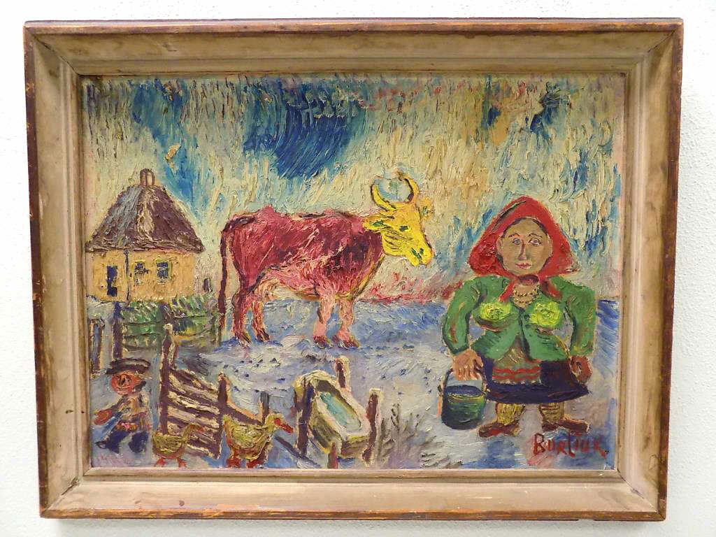 DAVID BURLIUK - COUNTRY FARM PAINTING David Burliuk (1 of 5)