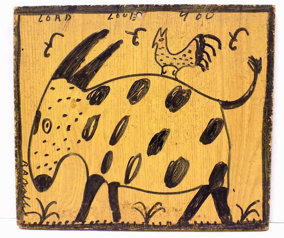 R.A. MILLER - LORD LOVE THEE FOLK ART PAINTING R.A. (1 of 3)