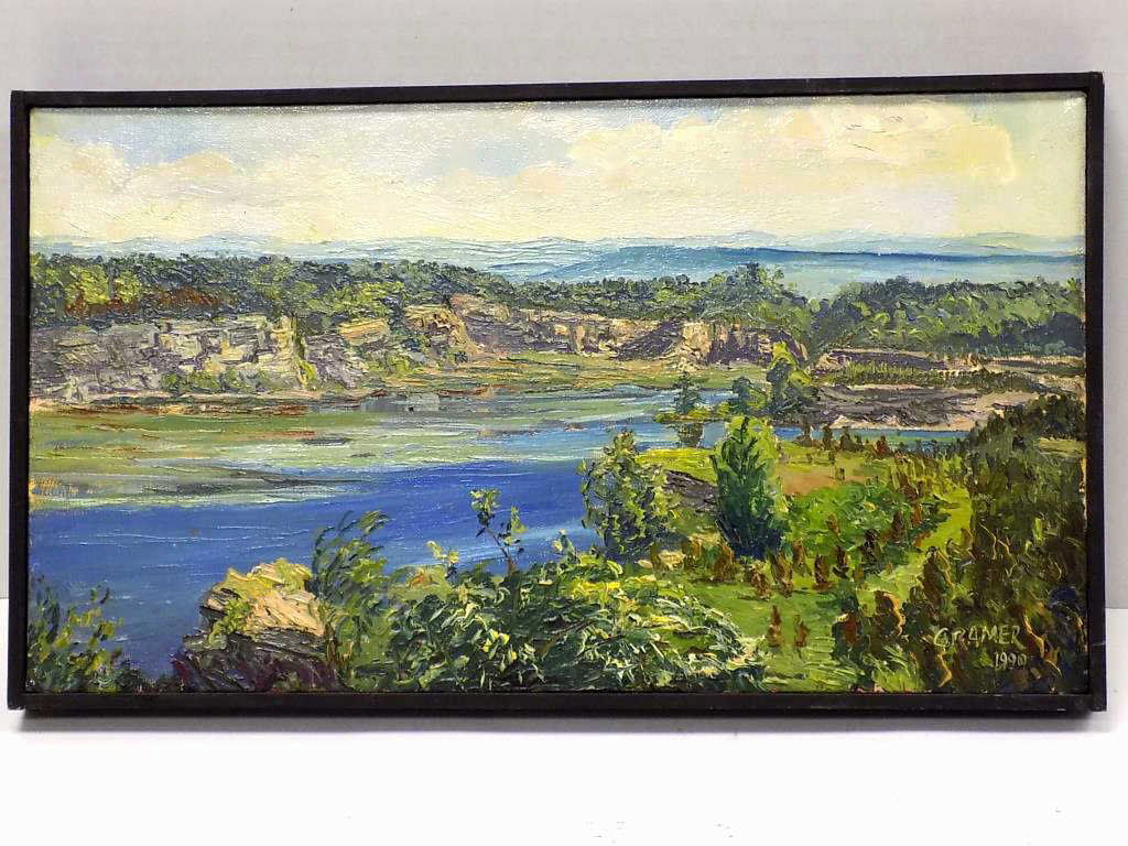 CRAMER - PANORAMIC LANDSCAPE PAINTING Cramer - 20th (1 of 3)