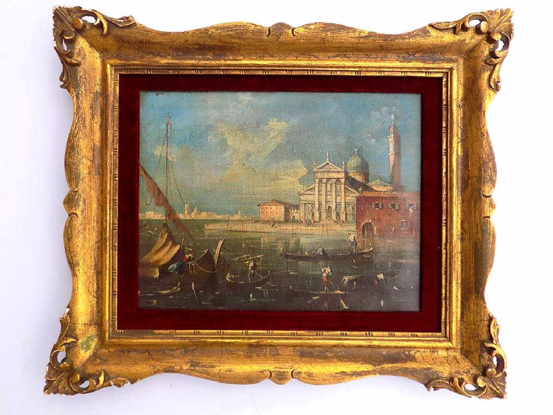 VENETIAN CITY SCAPE PAINTING Antique Venetian City (1 of 2)