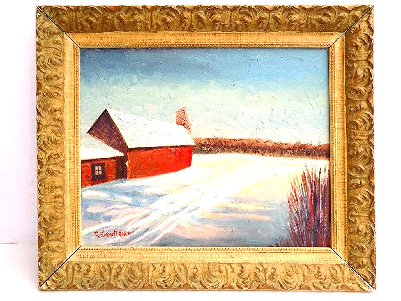 ROBERT EMMETT OWEN -  WINTER FARM HOUSE PAINTING Robert (1 of 6)