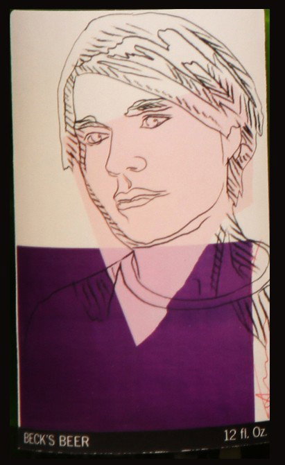 Self-Portrait: Closed bottle. Front label displays the self-portrait and the back label displays the year. Each bottle comes with their own showcase. (does not include bottle in the picture)