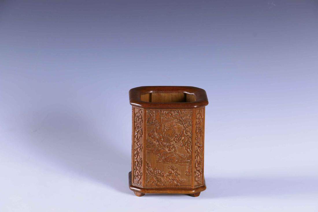 A Bamboo Brushpot, Qing Dynasty (1 of 5)