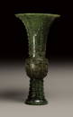 An Imperial Spinach-Green Jade Beaker Vase, Qianlong