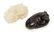 A PAIR OF BLACK AND WHITE JADE BADGER, QING DYNASTY