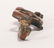 A GOLD AND SILVER INLAID BRONZE "TIGER HEAD" BELT HOOK, - 4
