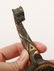 A GOLD AND SILVER INLAID BRONZE "TIGER HEAD" BELT HOOK, - 9