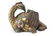 A GOLD AND SILVER INLAID BRONZE PHOENIX SHAPED