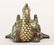 A GOLD AND SILVER INLAID BRONZE PHOENIX SHAPED - 3