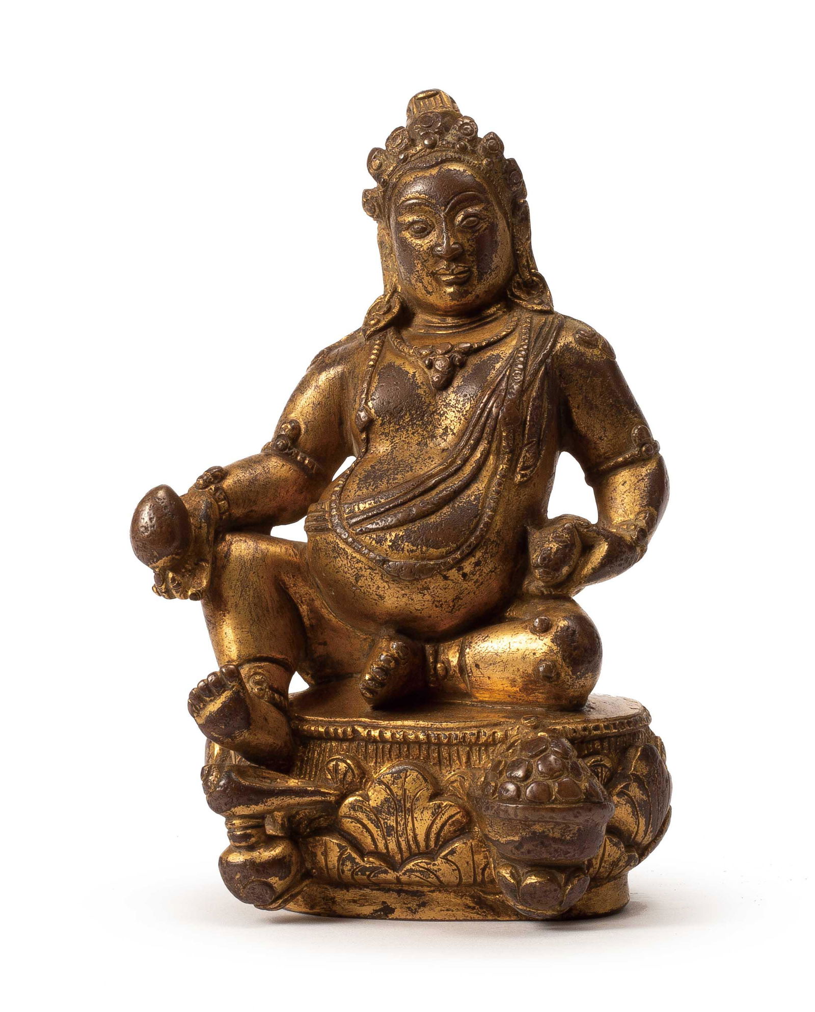 A MONGOLIA-STYLE GOLD-SPLASHED BRONZE BUDDHA, MING (1 of 7)