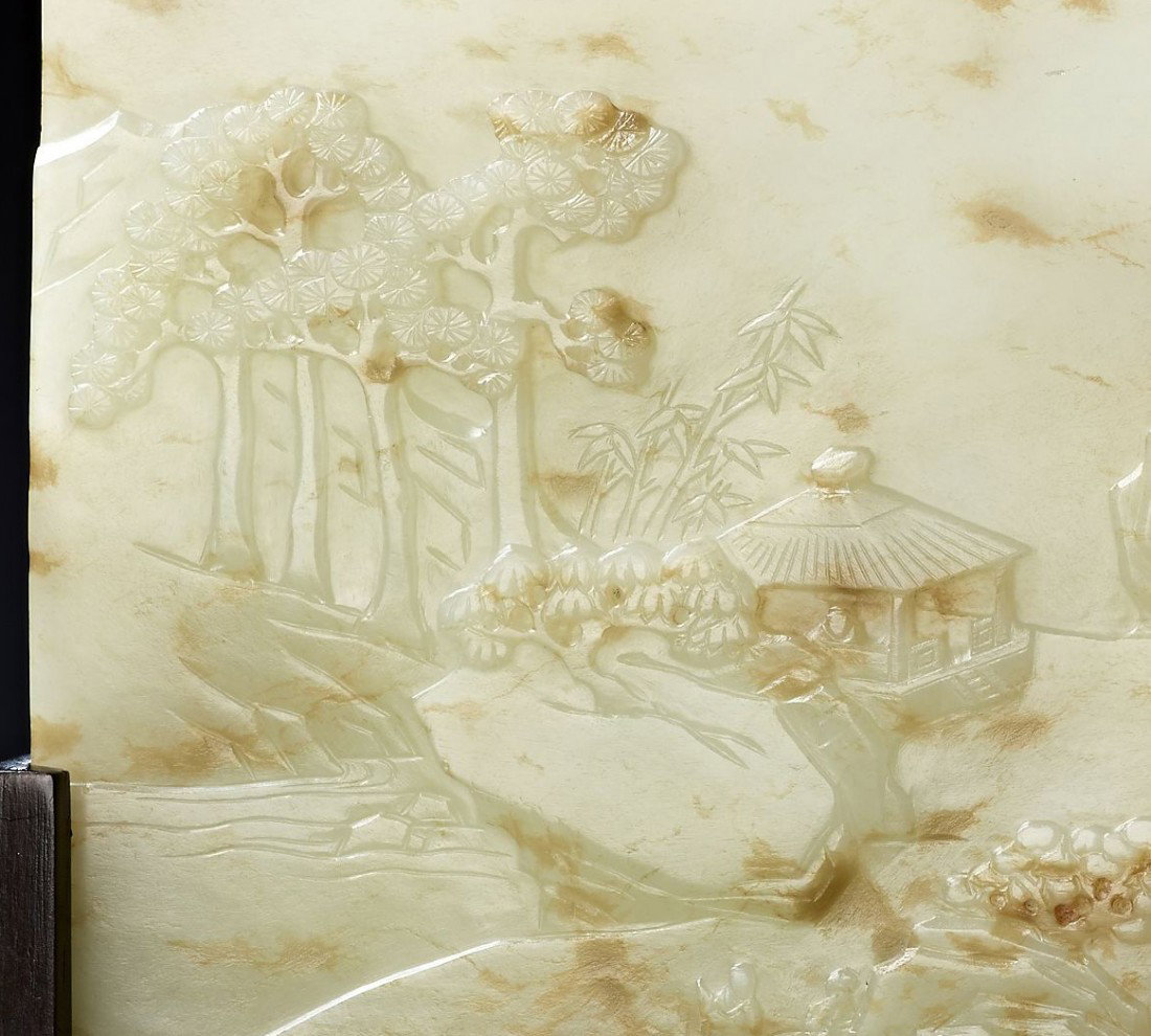 A White Jade Rectangular Screen - 4