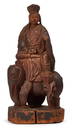 A FINE WOOD SAMANTABHADRA BUDDHA, MING DYNASTY