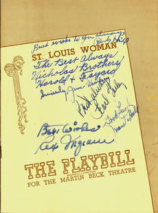Cast Signed St. Louis Women: A musical by Harold Arlen (music) and Johnny Mercer (lyrics) based upon the novel God Sends Sunday by African-American writer Arna Bontemps. The musical opened at the Martin Beck Theatre in New York o