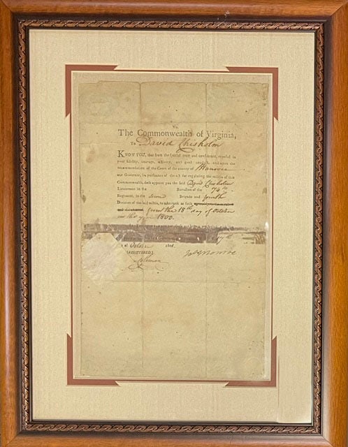 James Monroe Signed  Appointment (1 of 2)