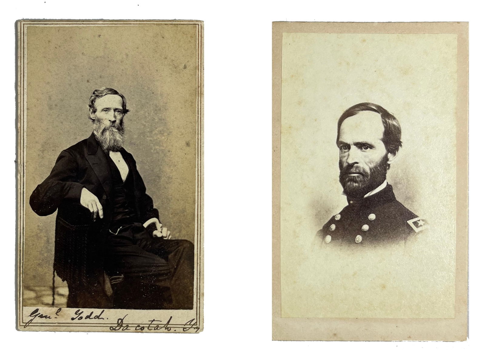 Generals William T. Sherman and General John Blair Smith Todd CDV's (1 of 3)