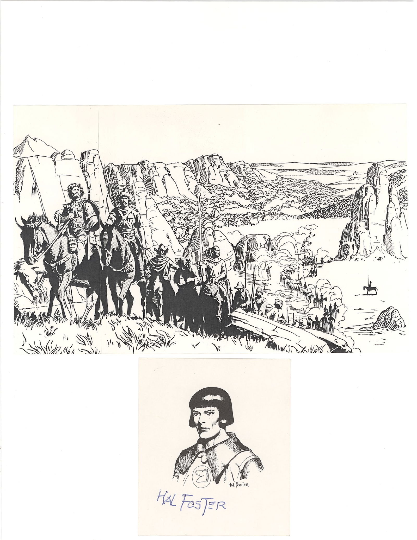 Hal Foster Signed Prince Valiant Printed Sketch (1 of 1)