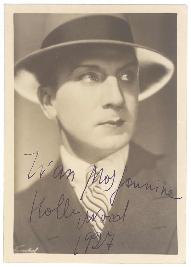 Ivan Mozzhukhin Signed Photo & Alla Nazimova Autograph (Russian Actors) (1 of 3)