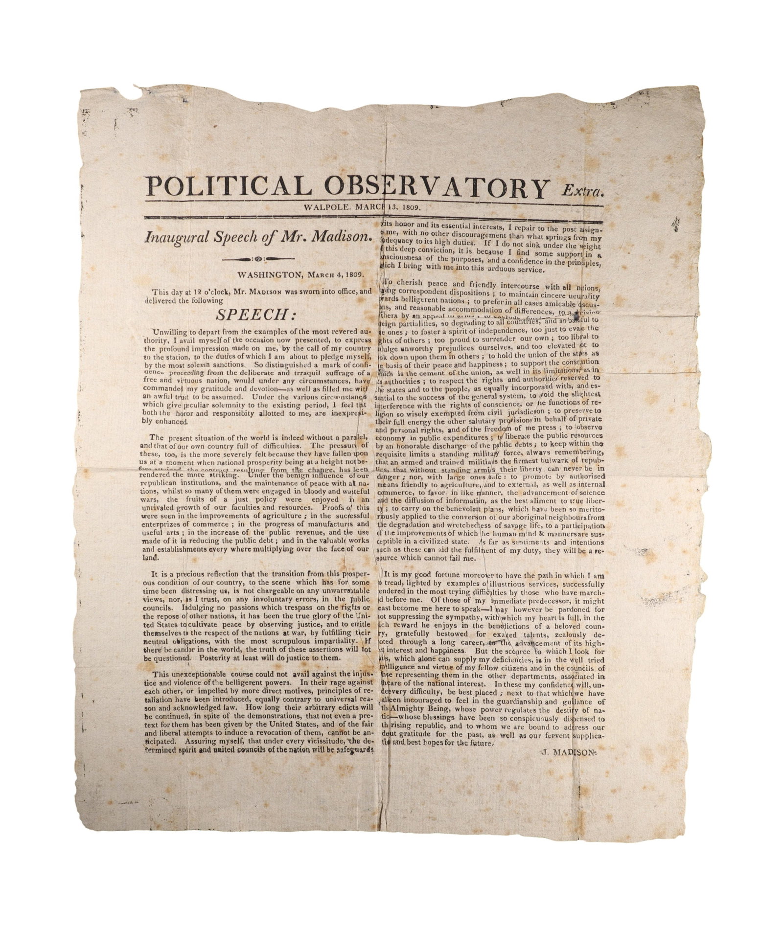 CHESTER A. ARTHUR COOPER UNION PRESIDENTIAL NOMINATION MASS MEETING BROADSIDE, May 20 (1 of 2)