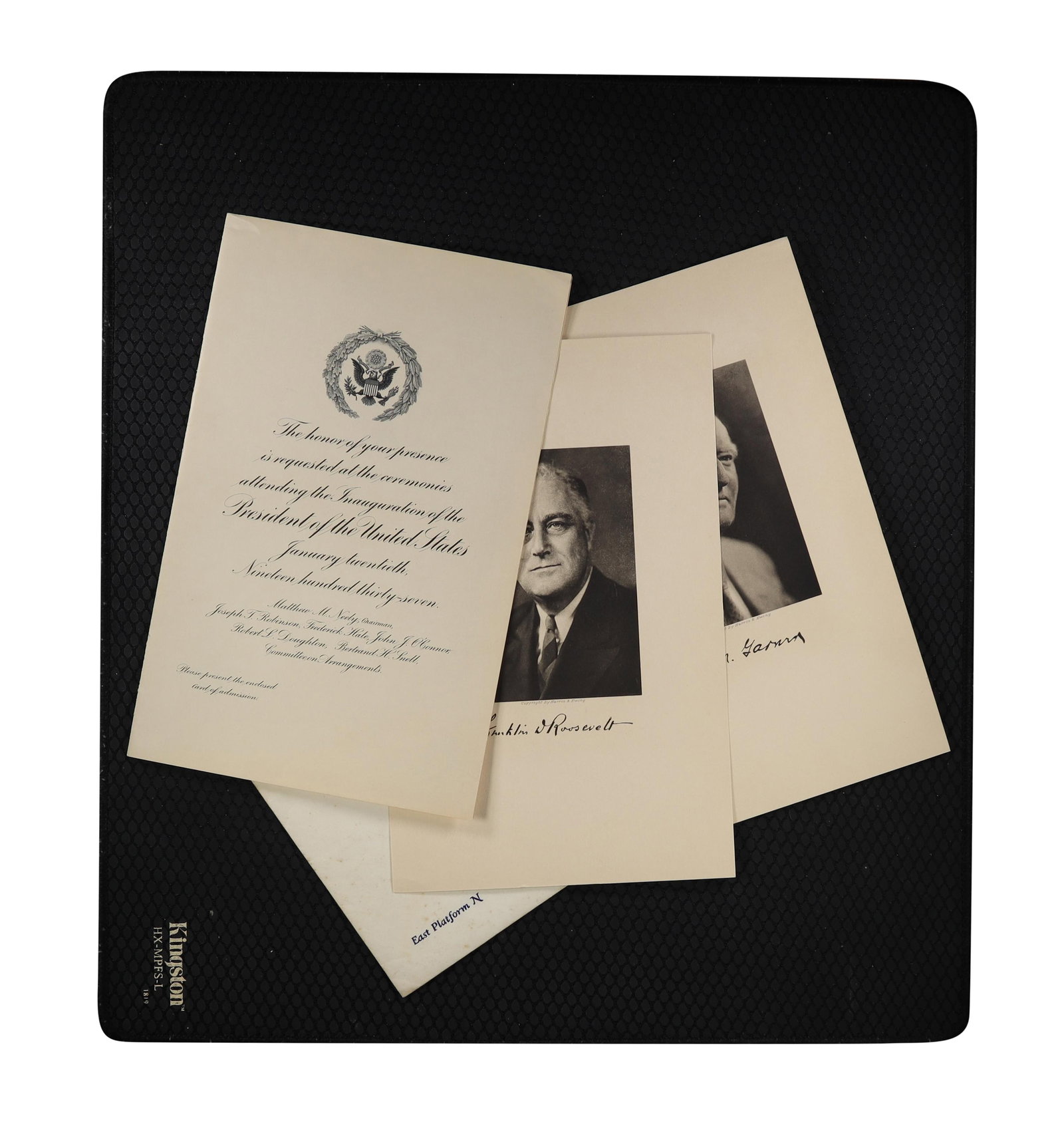 FDR Second Inaugural 1937 Comprehensive Nine Piece Archive: Official Program, Stand Ticket (1 of 7)